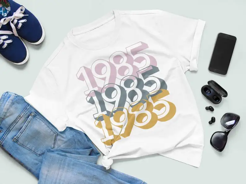 

Short-Sleeve Unisex T-Shirt,1985,T-Shirt for Her,T-Shirt for Him,Gift for Her, Birthday Gift,1985 harajuku shirt Cotton Summer