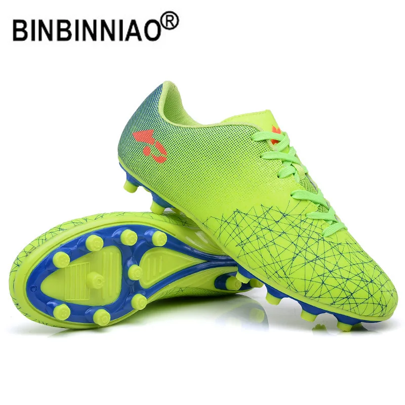 BINBINNIAO Size 30-45 Men Football Boots TF Soccer Shoes Kids Boy Girl Sneakers Trainers Soccer Cleats zapatos de futbol