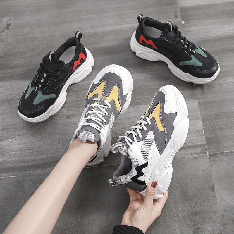 2020 Spring Summer Autumn women Fashion sneakers female casual shoes platform PU leather classic lace up s084 | Обувь