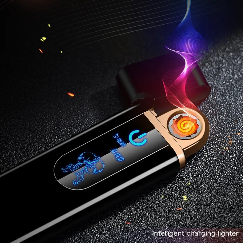 Новейшая ультратонкая usb-зажигалка для зарядки с сенсорным экраном Электронная