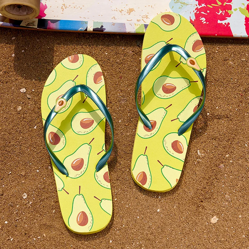 

Summer Women Funny Slippers Beach Sandals Flip Flops Fruit New Fashion Woman Slippers Non-slip Zapatillas Mujer Women Flip Flops