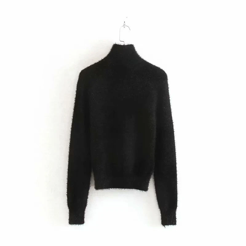 GOPLUS Women's Turtleneck Sweater Casual Black White Buttons Warm Pullover Sweaters Womens Pull Femme Nouveaute 2021 C8296 | Женская