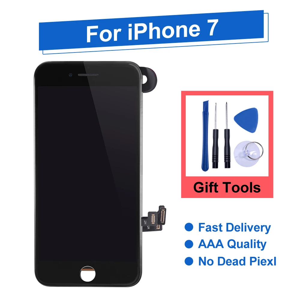 Полная сборка ЖК дисплей для iPhone 7 сенсорный экран замена дигитайзер без битых
