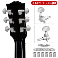 kmise acoustic guitar tuning pegs 22 5mm23 7mm23 5mm 3l3r 181 metal closed chrome 10mm tuner hole guitar partsaccessories