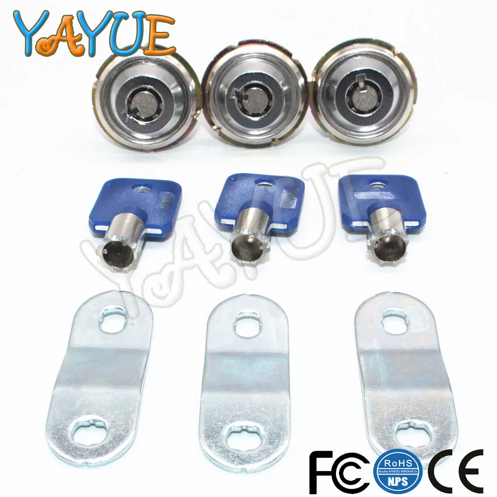 10pcs Zinc Alloy Cam Lock with 2 pcs key for coin door arcade game cabinet 27mm Rubular | Спорт и развлечения