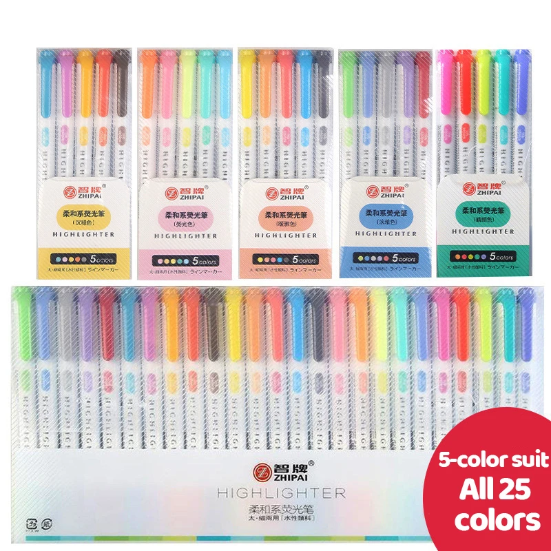 

Яркий яркий маркер для школы и офиса, канцелярские принадлежности, 25 цветов