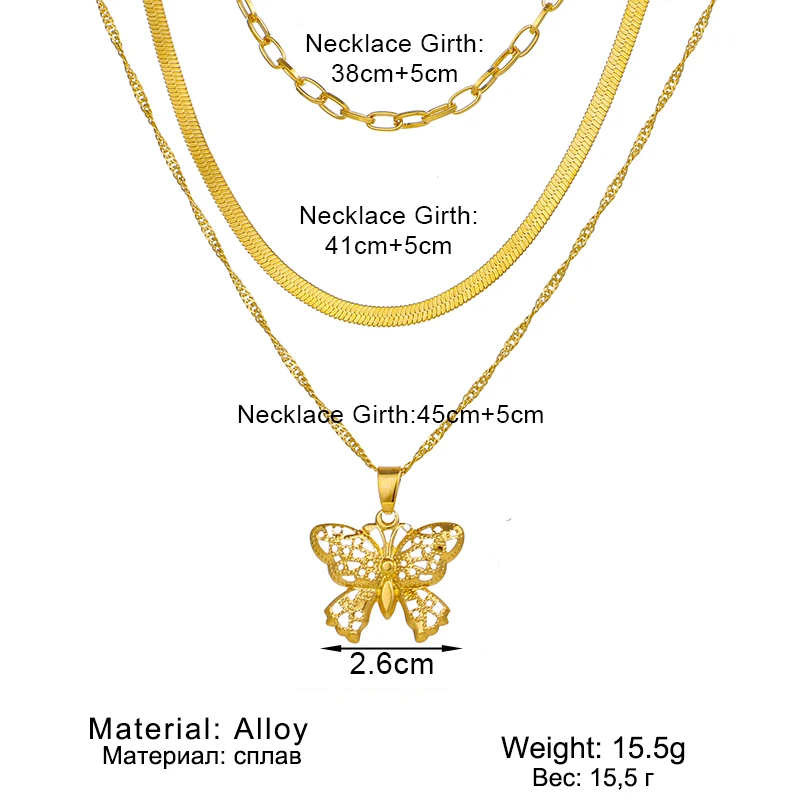 

Vienkim Gold Chain Butterfly Pendant Choker Necklace Women Statement Collares Bohemian Beach Jewelry Gift Accessories 2021