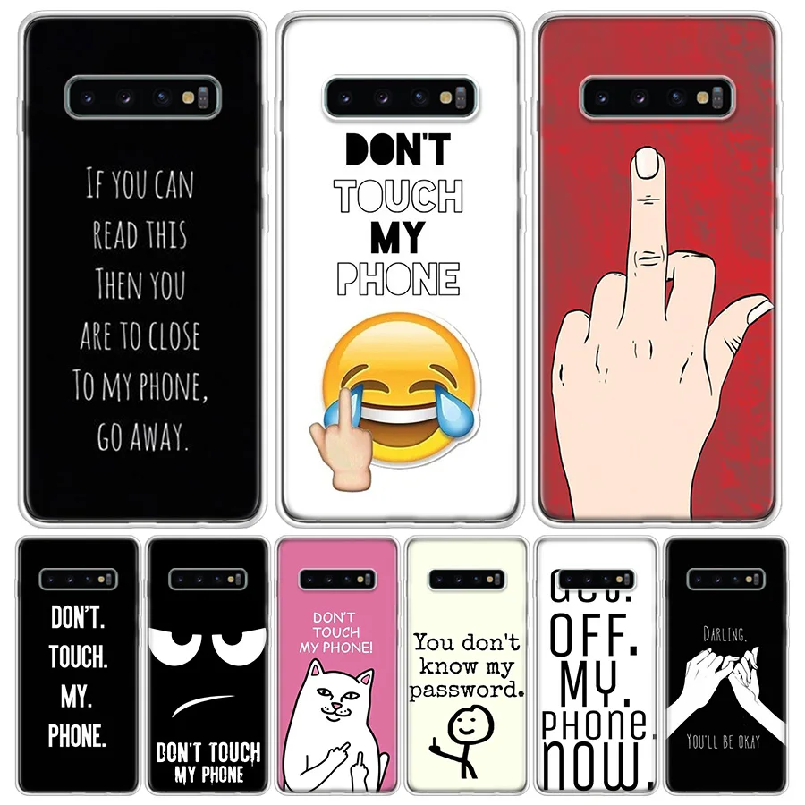 Чехол для телефона Dont Touch My, чехол для телефона samsung Galaxy S10+ Lite Note 10 9 8 S9 S8 J4 J6 J8 Plus S7 S6, чехол