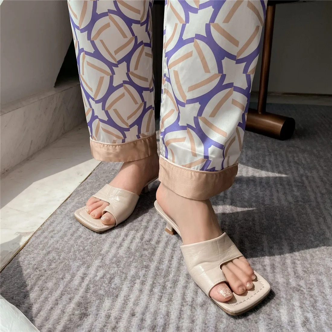 

Printed Nightwear Lady Pajamas Summer 2PCS Sleep Set Casual Lapel Home Clothes Loose Thin Pyjamas Pj's Suit Lingerie