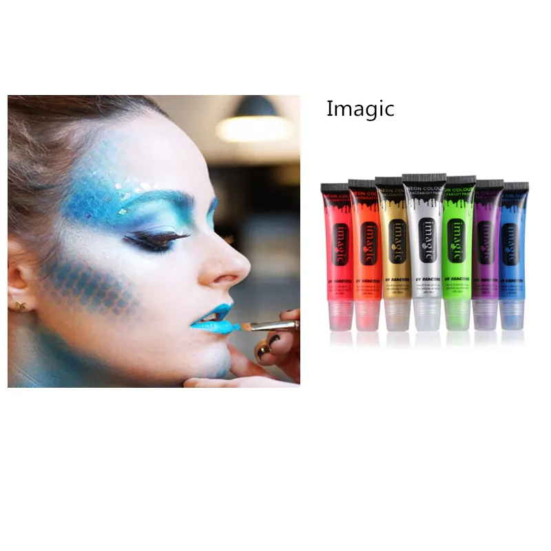 Imagic неоновая краска для тела и лица макияж УФ реактивная вспышка татуировка