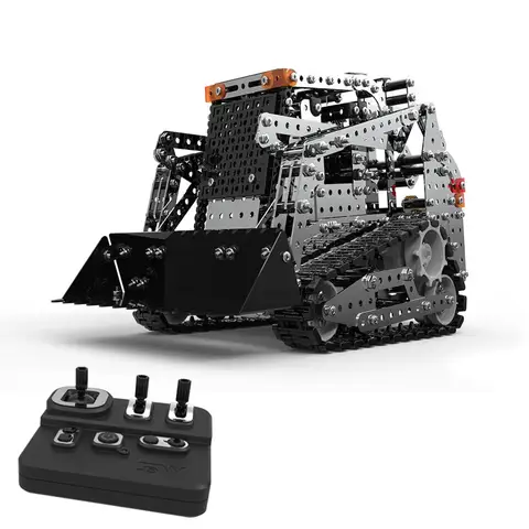 Пульт дистанционного управления из нержавеющей стали бульдозер RC Гусеничный самосвал 3D электронная Сборка строительные блоки модель автомобиля, игрушки для мальчиков подарки