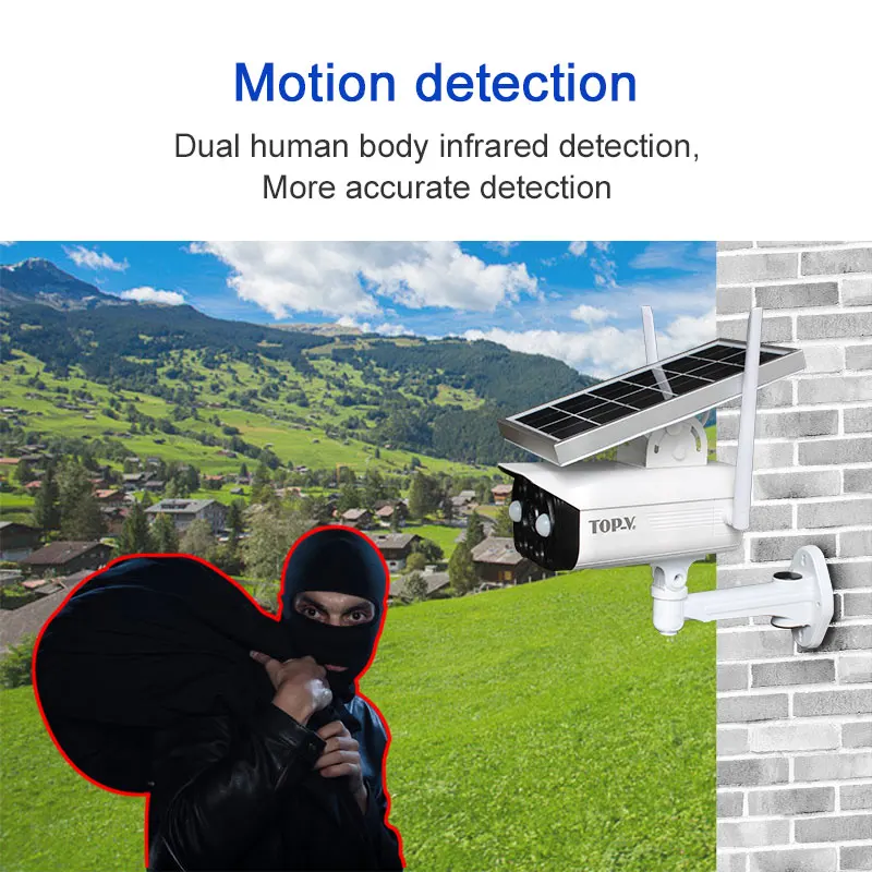 

WIFI Wireless IP66 Waterproof Outdoor Camera 1080P Solar Battery Power Low Power Consumption Surveillance Camera For Home Securi
