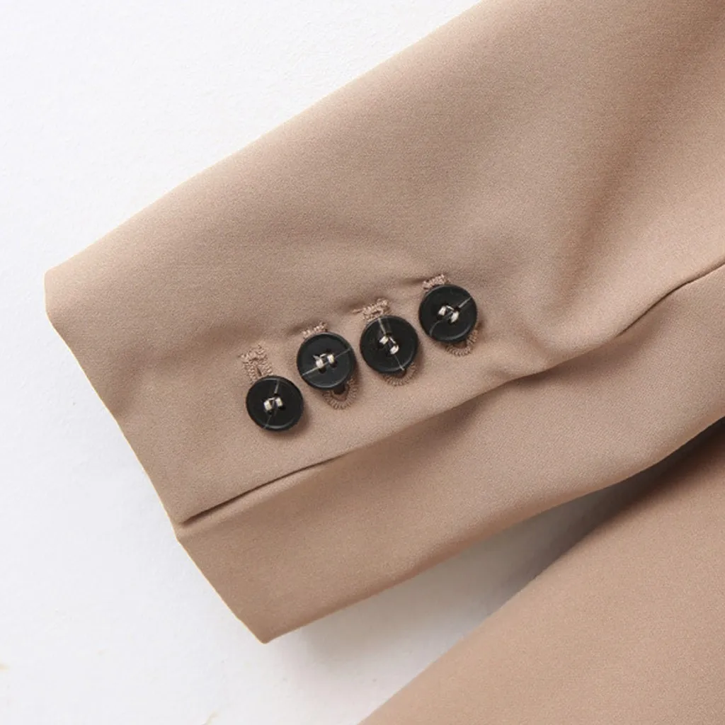 Женский блейзер на пуговицах SAGACE однотонный с длинным рукавом в европейском и