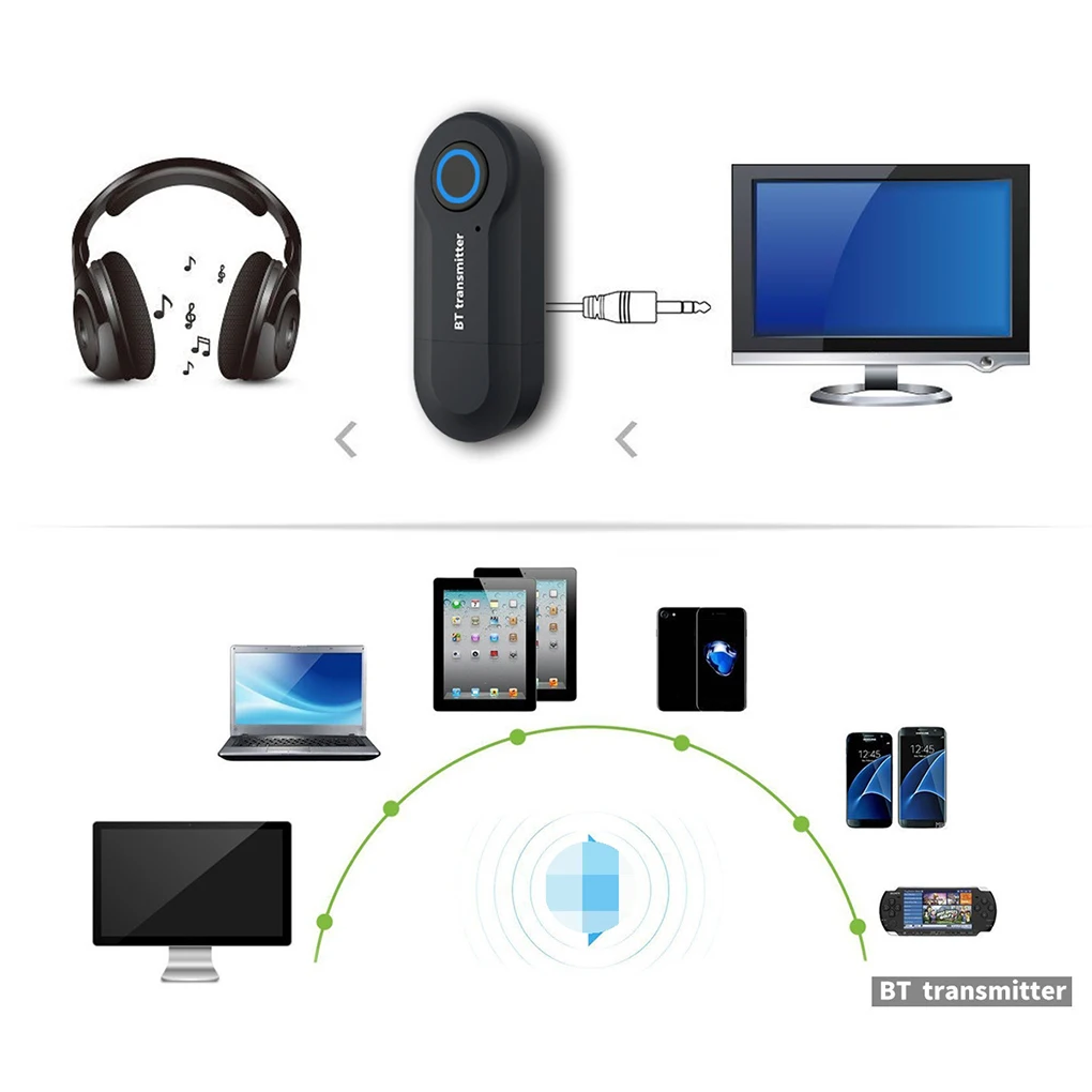 Новый мини USB Bluetooth аудио передатчик ТВ компьютер ноутбук 3 5 мм беспроводной