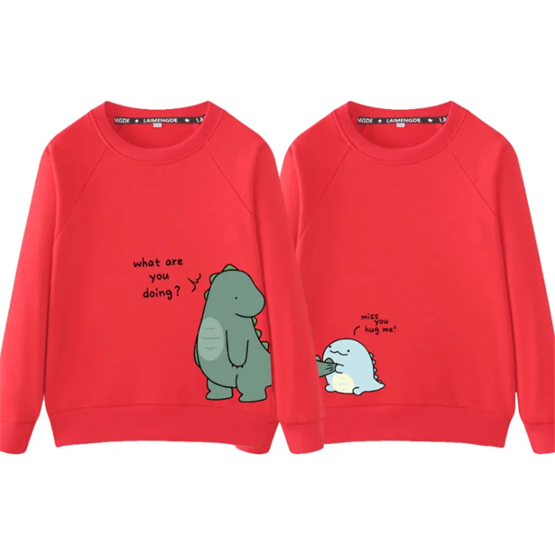 Хлопковые свитшоты для всей семьи Осенние милые топы с мультяшным принтом отца