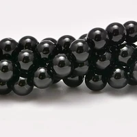 natural round black agate beads for jewelry making loose bead diy bracelet accessories 46810 mm