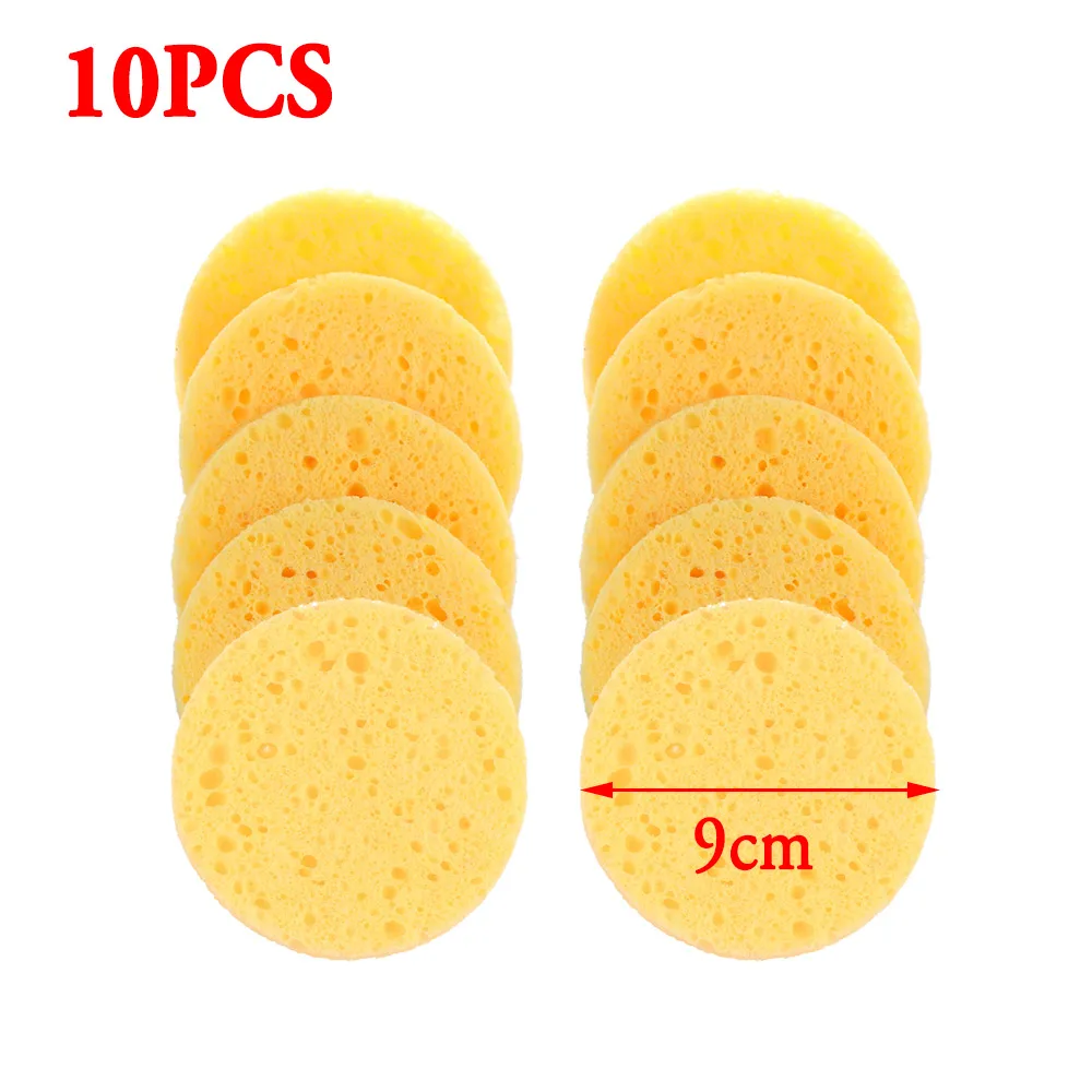 Y9cm 5/10 шт./лот натуральный очищающий спонж мягкие средства ухода за кожей лица компресс губка для мытья очистка обладает отшелушивающим эффектом, средство для ухода за кожей средство для снятия макияжа Инструменты - Цвет: Y9cm