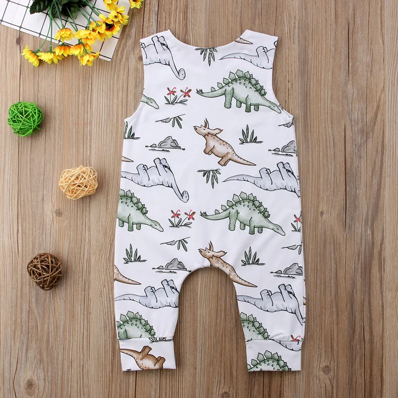 

Baby Boys Girls Romper Jumpsuits Cotton Newborn Baby Boy Girl Dinosaur Pattern Print Romper Jumpsuit Baby Clothing 6M-24M