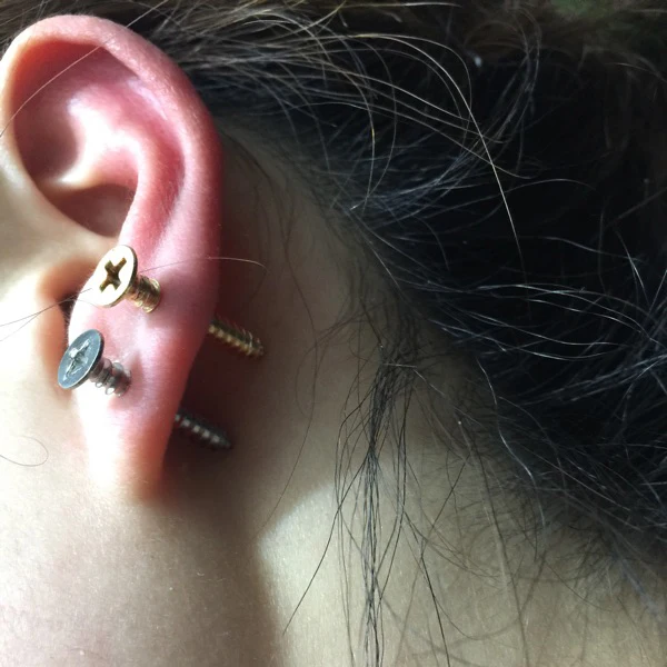 Серьги гвоздики в стиле панк 1 пара винтовые украшения унисекс для пирсинга из