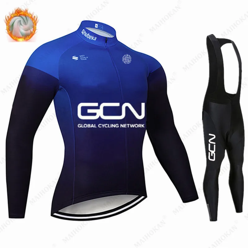 

GCN зимний флисовый 2021 Мужской комплект из Джерси для велоспорта горный велосипед одежда Ropa Ciclismo Одежда для гоночного велосипеда комплект дл...