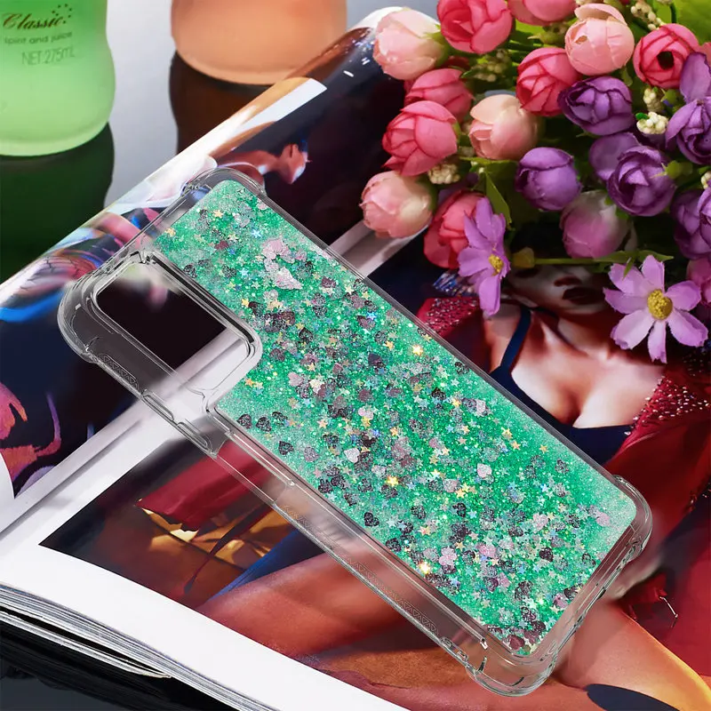 

For Xiaomi Redmi 9T Case Solid Color Glitter Liquid Quicksand Phone Case For Redmi 9T 9 Power Fashion Silicone Protection Cover