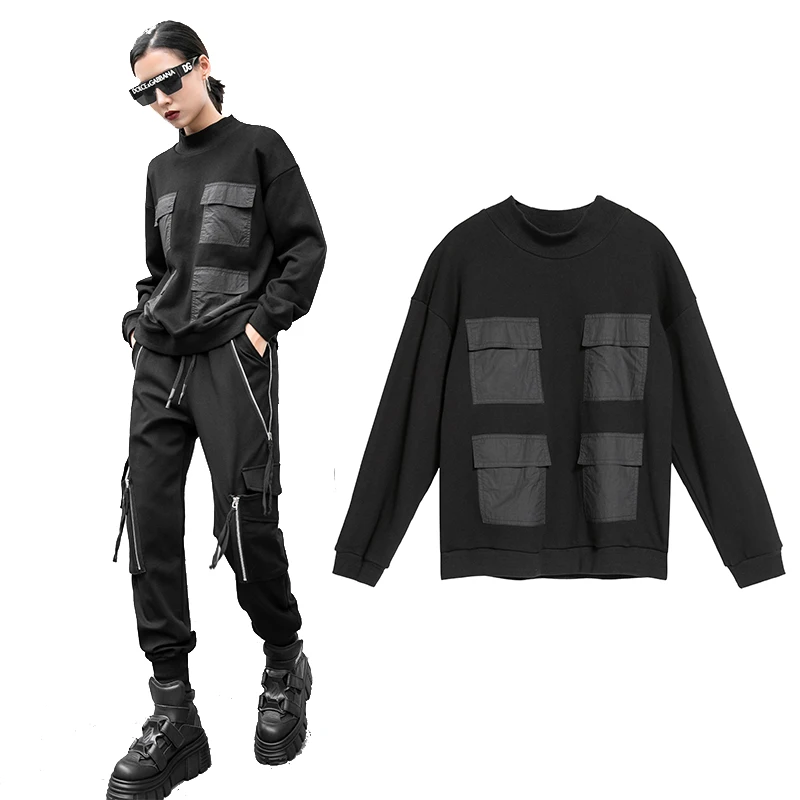 

Korean and Japaness Style patchwork Blouses Fashionable ladies long sleeve shirts and tops D604