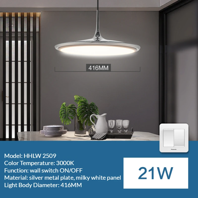 

Panasonic Nordic Modern Hanging Lights LED Pendant Light Bar Living Room Bedroom Indoor Lighting for Kitchen Restaurant Metal AC