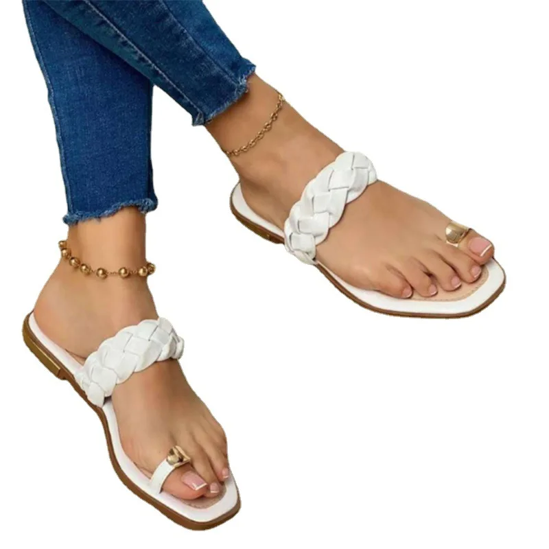 

Женские пляжные сандалии, дизайнерская обувь, лето 2021 г., тапочки плоские туфли