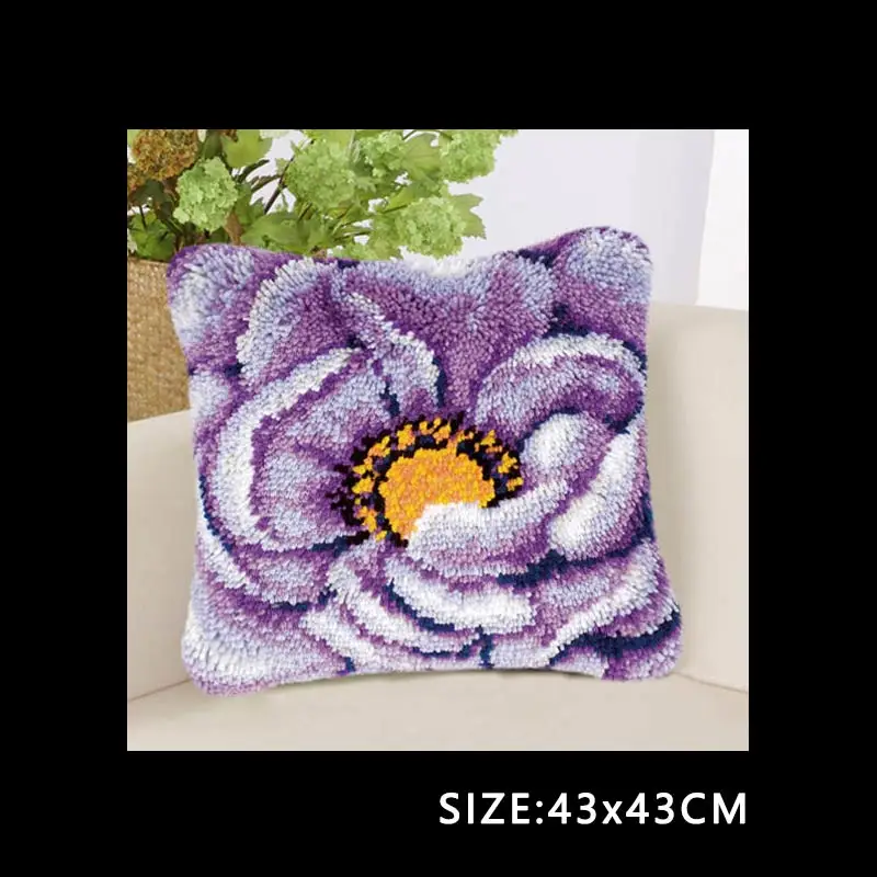 Transparent Borduurpakket Kussen вышивка посылка Подушка Klink Haak Kleed Bloemen защелка крюк наборы Diy Smyrna Knooppakket Сделай Сам AA - Цвет: Transparent