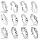 Новинка, высокое качество, ювелирное изделие, винтажный 12 мм браслет с кнопками для женщин и мужчин, подходит для кнопки, ювелирное изделие, браслет с кнопками