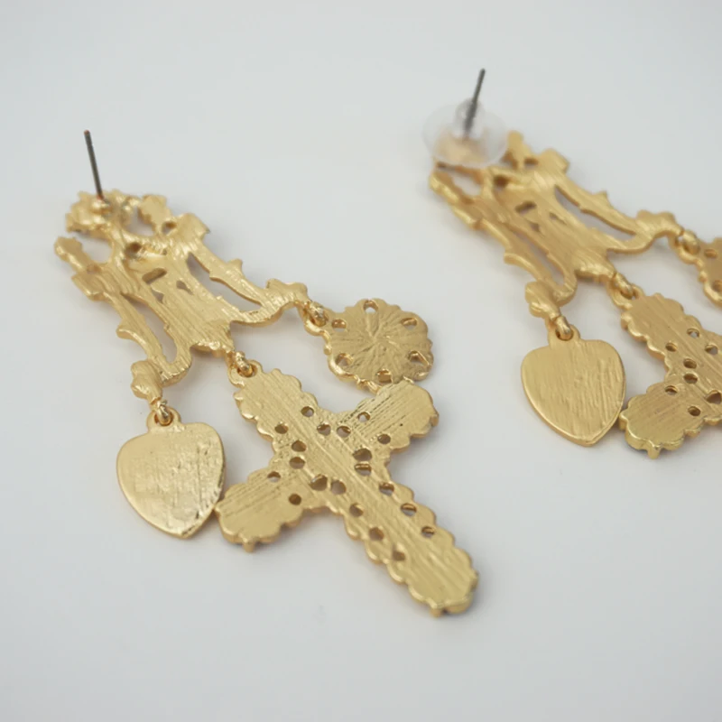 M & G золотые Винтажные серьги в готическом стиле женские черные стеклянные