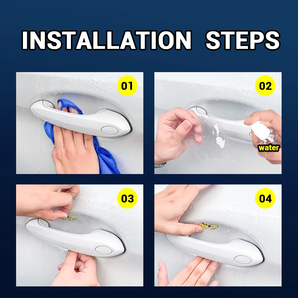 Прозрачная защитная пленка на дверную ручку автомобиля для Nissan Mini Cooper Land Rover Renault