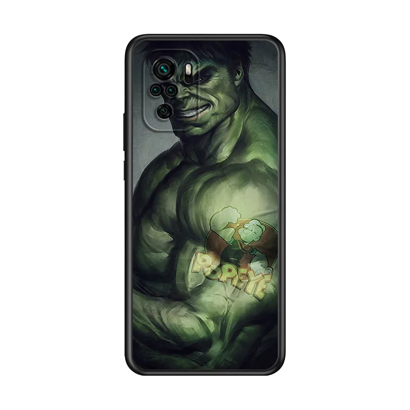 

Marvel Avengers Super Hero Hulk For Xiaomi Redmi Note 10S 10 9T 9S 9 8T 8 7S 7 6 5A 5 Pro Max Soft TPU Silicone Black Phone Case