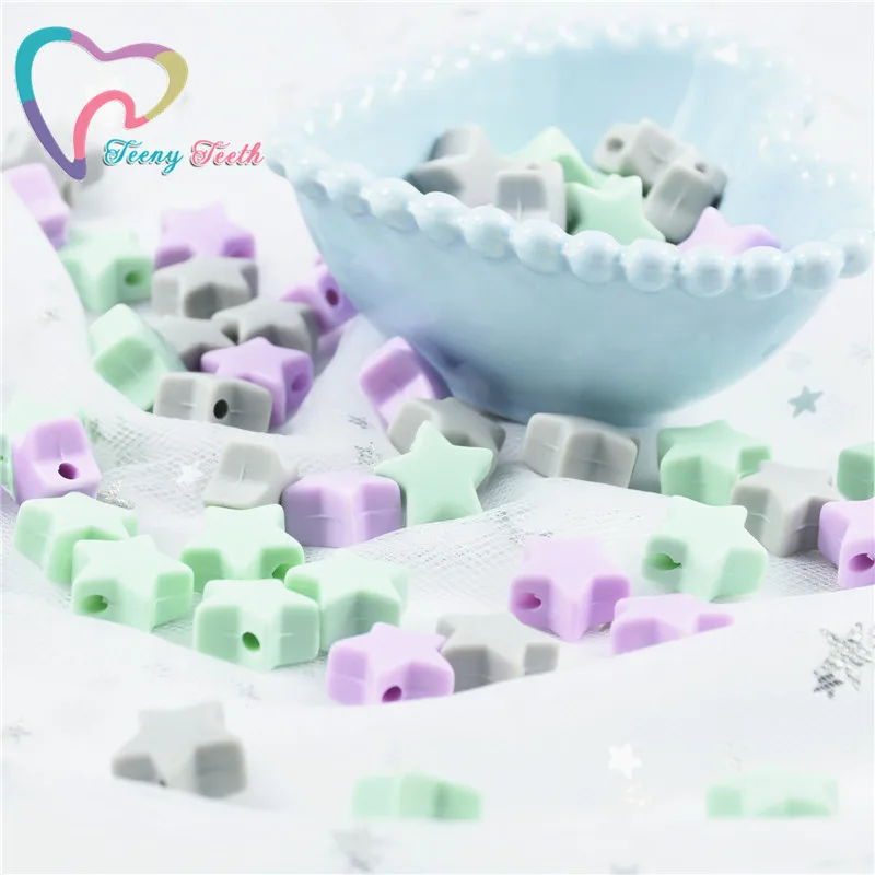 20 шт. силиконовые бусины в форме звезды 14 мм | Украшения и аксессуары