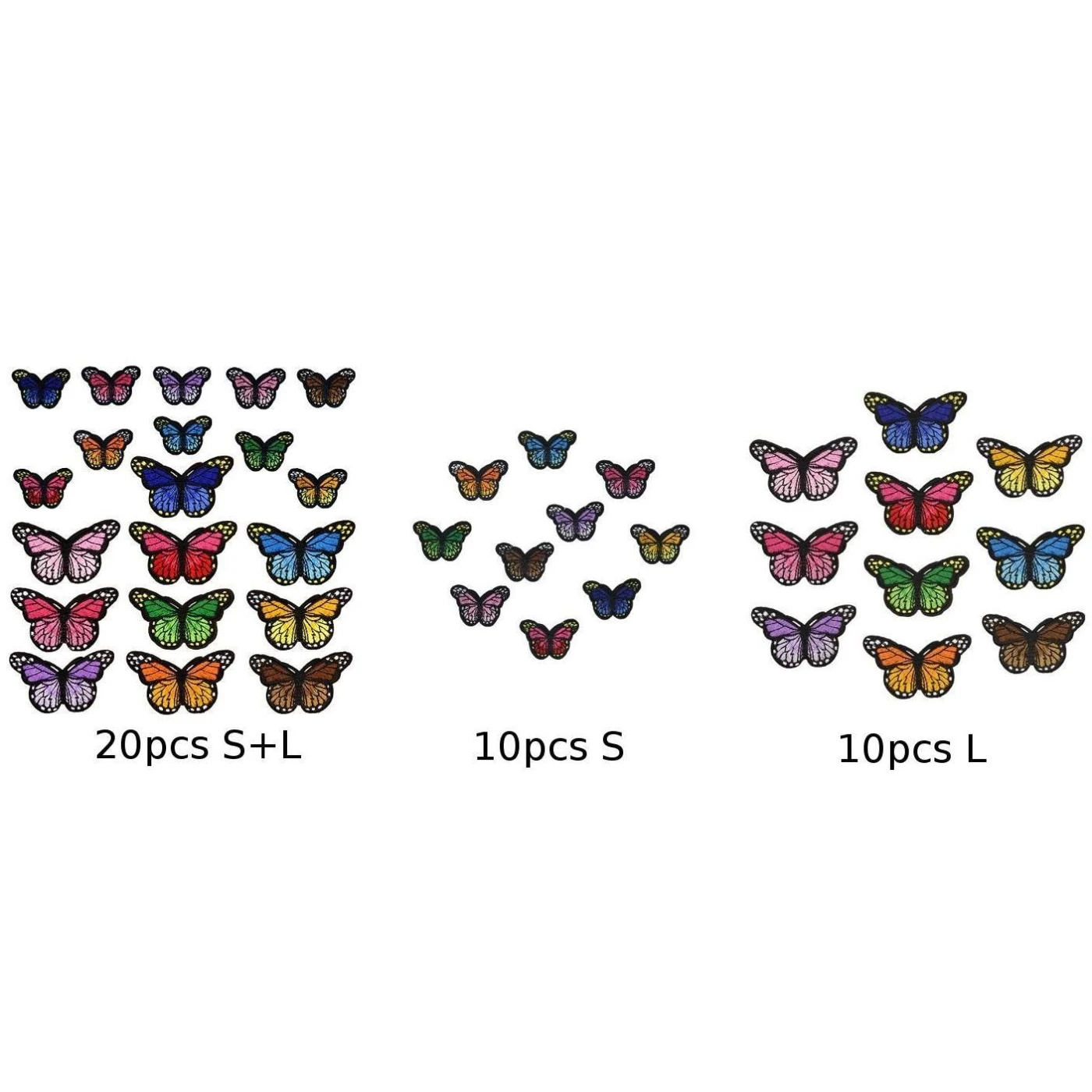 Маленькая Вышитая мини нашивка сделай сам с бабочкой пришивная