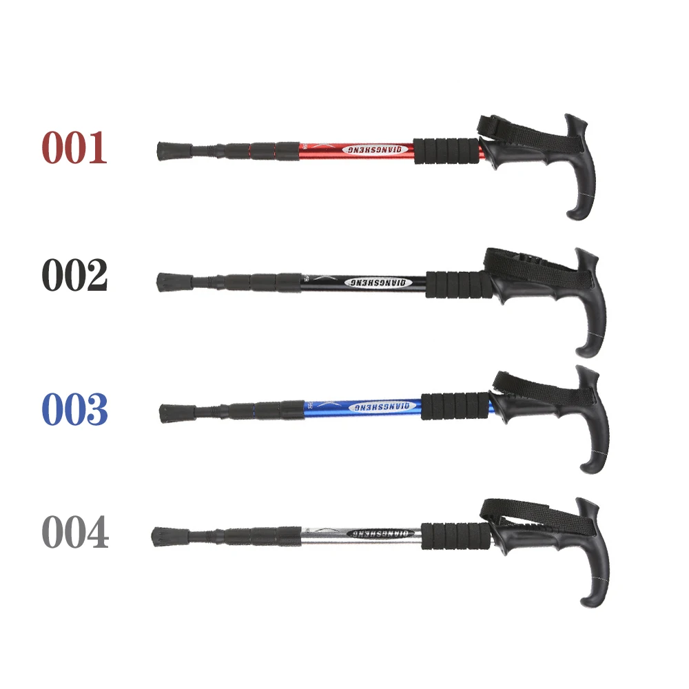 

Ultra-light Aluminum Alloy 4-section Telescopic CaneAdjustable Mountaineering hiking Trekking Pole Hiking Mountaineering Equipm