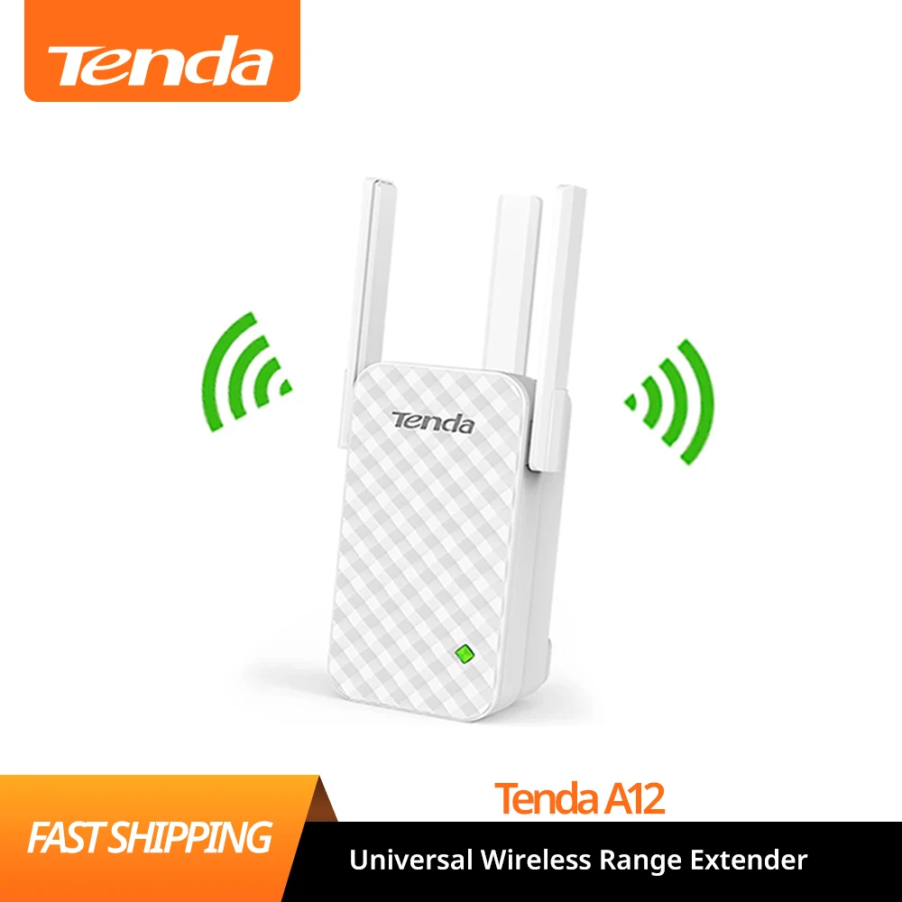 

Tenda A12 Wireless WiFi Repeater, Universal Wireless Range Extender, Enhance AP Receiving Launch, High Compatible with Router
