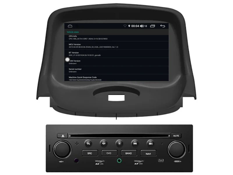 Автомобильный DVD WITSON S300 Android 9 0 для PEUGEOT 206 8 Octa Core 4 Гб ОЗУ 32 ГБ флеш навигация