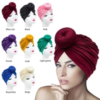 2021 fashion women muslim hijab hat solid color indian wrap head scarf turban caps inner hijabs bonnet turbante mujer