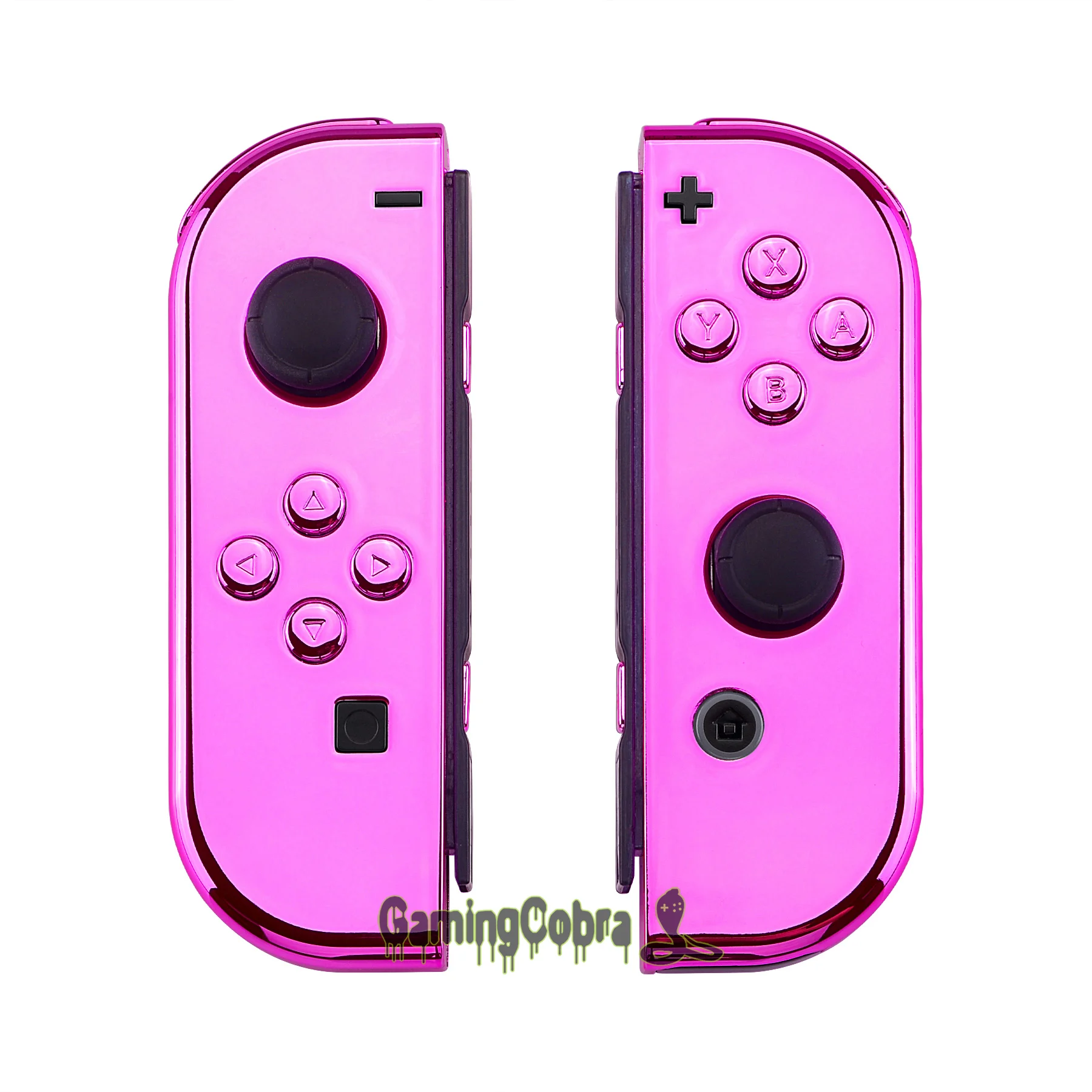 Чехол-накладка для Nintendo Switch JoyCon хромированный розовый | Электроника