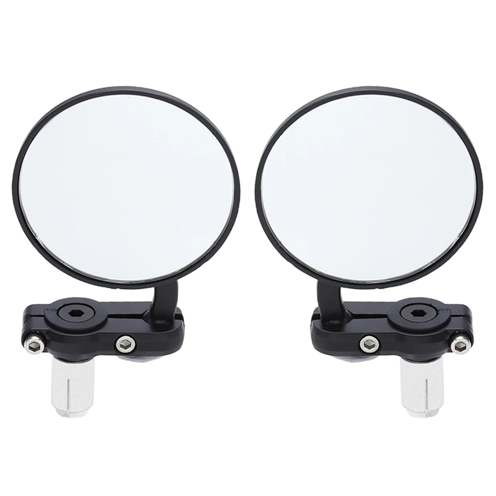 

Black Rearview Accessories 2Pcs Handle Aluminum Mirror Bar Motorcycle Motor End 22mm Side Mirrors Universal
