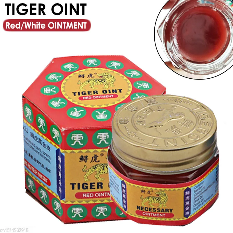100 Original Red Tiger Balm Ointment Thailand Painkiller Lion Balm Muscle Pain Relief Ointment Soothe Itch 195g