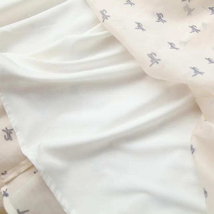 

European and American women's clothing 2021 New Style for Spring Printed shirt long sleeves bow tie Pleated skirt Fashion suits