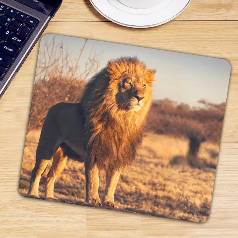 

Игровой коврик для мыши Горячая Распродажа, с изображением Льва, из натурального каучука