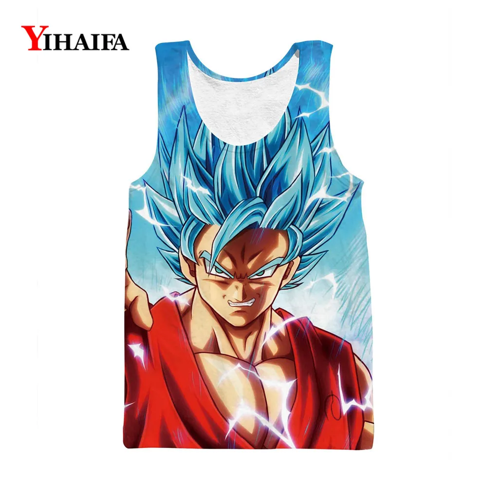 Мужская майка без рукавов с 3D принтом Драконий жемчуг для занятий спортом