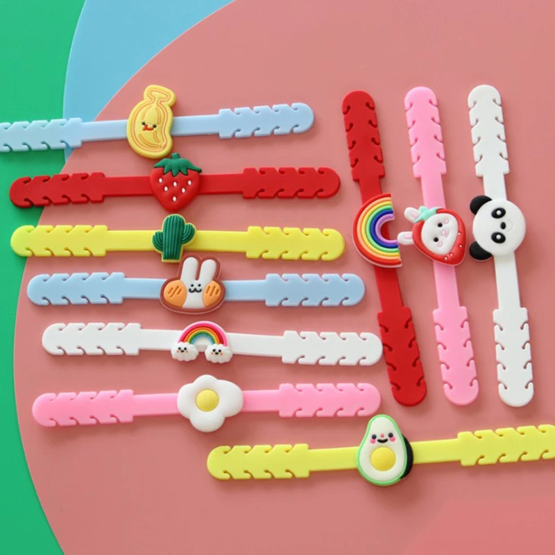 

10 шт. с изображениями мультипликационных персонажей расширение пряжка регулируемый крючок ПВХ носить вспомогательное устройство для учащ...