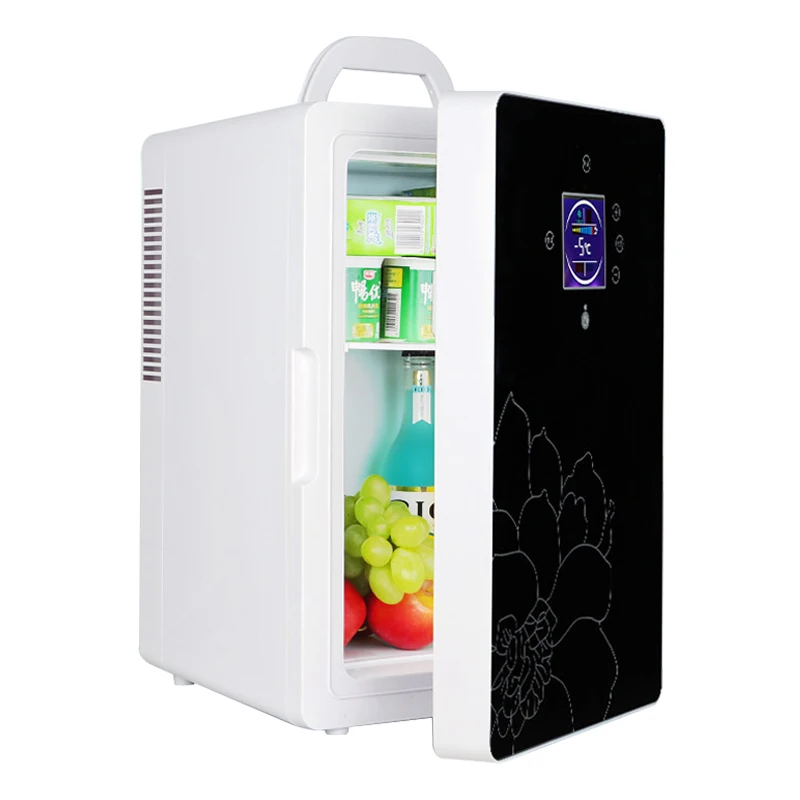 

DC-005 Car refrigerator 16L dual-core LCD display temperature control Mini refrigerator home dormitory cosmetic/insulin fridge