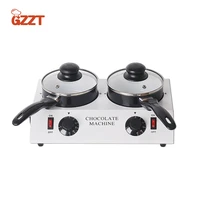 gzzt chocolate melting machine 2 pots non stick sugar butter cheese melter stove 80w heating cooking cylinder with glass cover