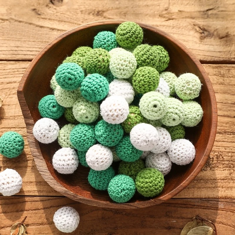 20 мм 10 шт Деревянный крючком жевательные бусины для изготовления украшений