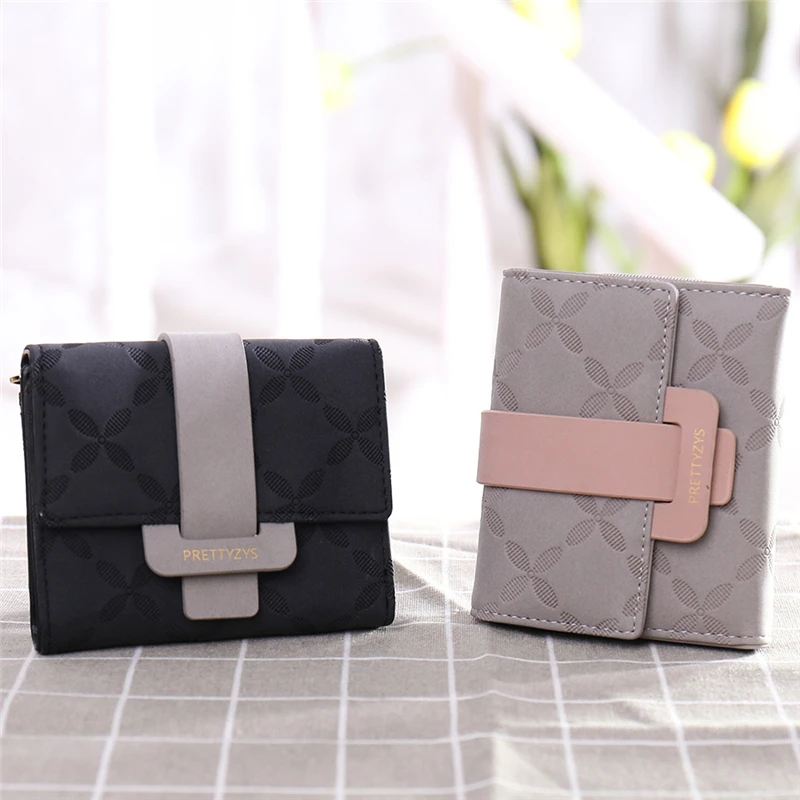 

Women Short Purses PU Leather Female Wallet Fresh Card Holder Coin Money Bag Soft Ladies New Small Wallet High Quality